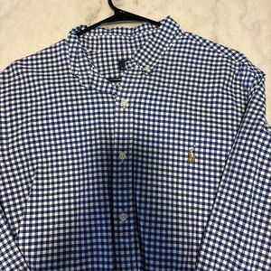 Ralph Lauren Blue and White Gingham Shirt
